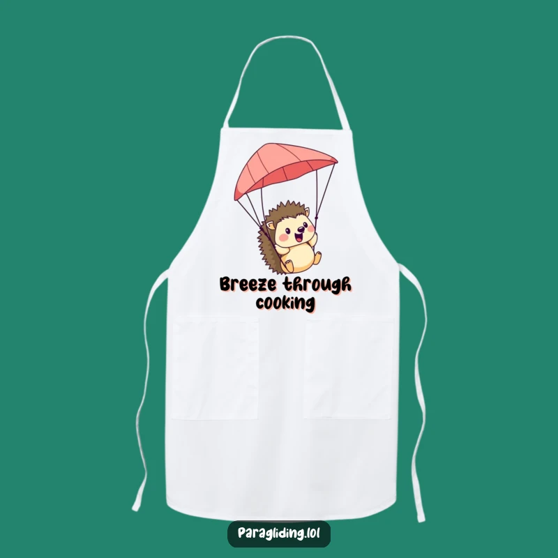 Funny Hedgehog Paraglider Apron: Cook with Cheer and Hilarious Style