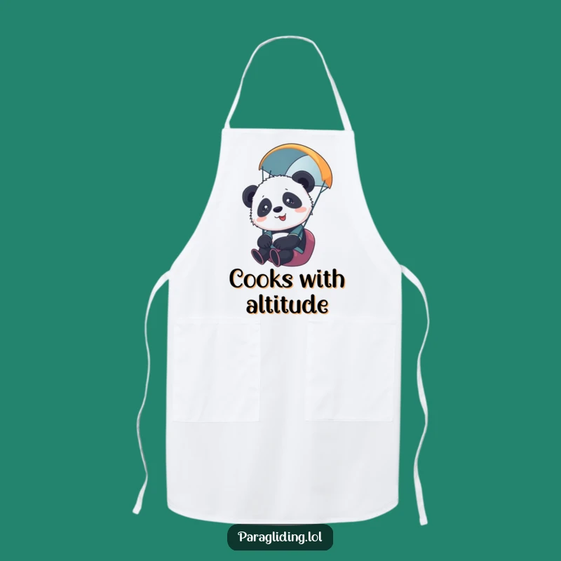 Funny Panda Paraglider Apron - Cook Up Some Laughs in the Kitchen
