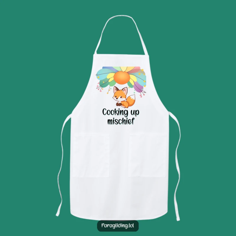Funny Curious Fox Apron: Cook with Intrigue and a Smile!