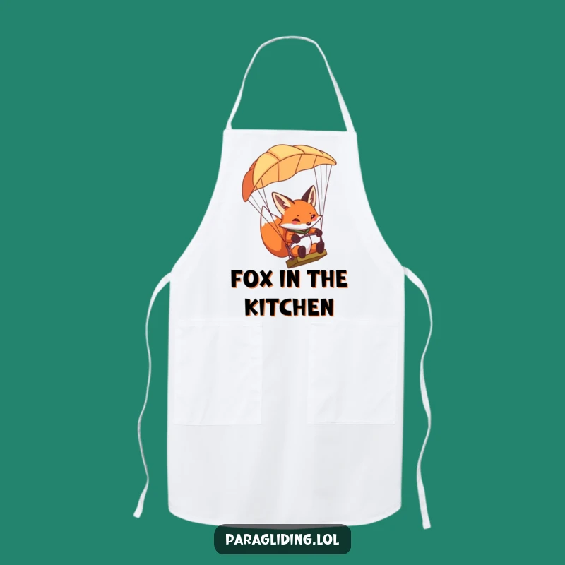 Funny Determined Fox Apron - Focused Steers for Precise Cooking