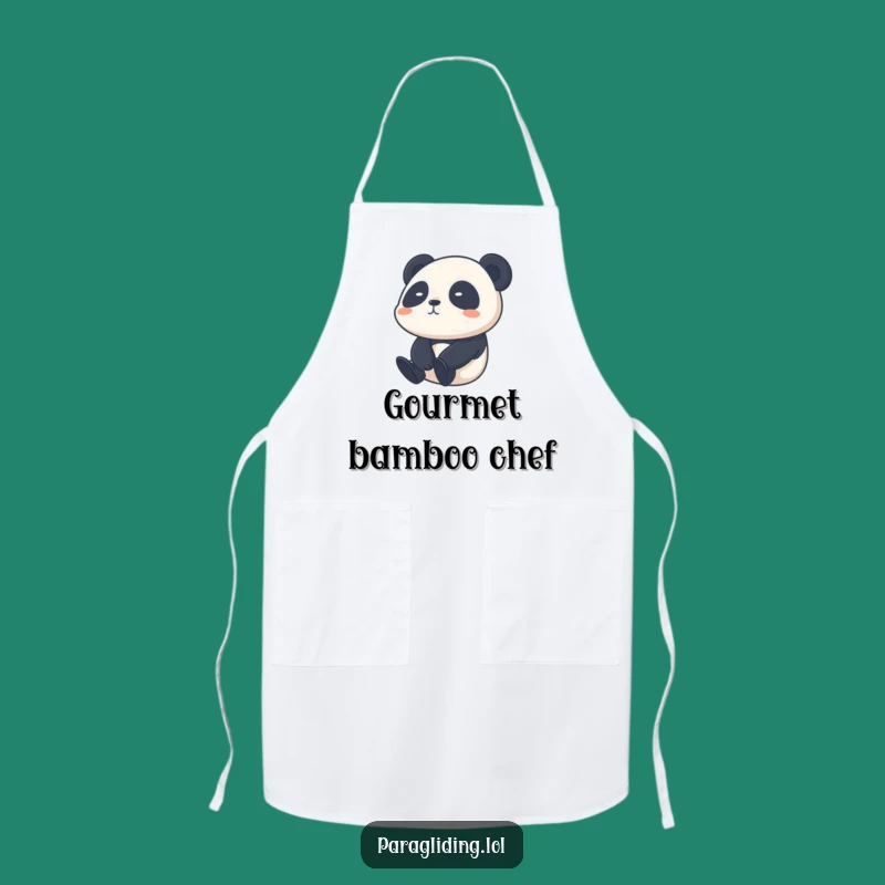 Funny Shy Panda Apron - Calm Sky Drift for Gentle Cooking