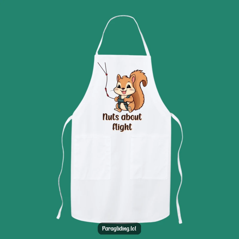 Funny Squirrel Paragliding Apron - Hilarious Kitchen Gift for the Bold Chef