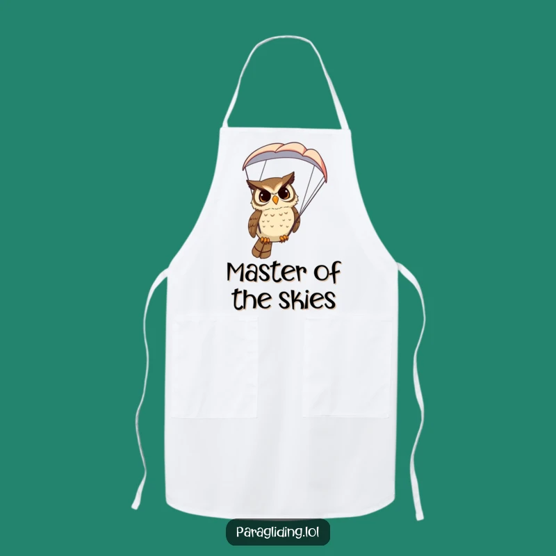 Funny Owl Paraglider Apron: Cook with Wisdom and Hilarious Style