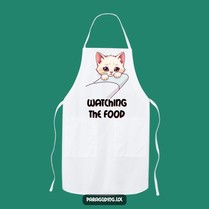 Funny Curious Cat Glider Apron: Cook with Feline Flair