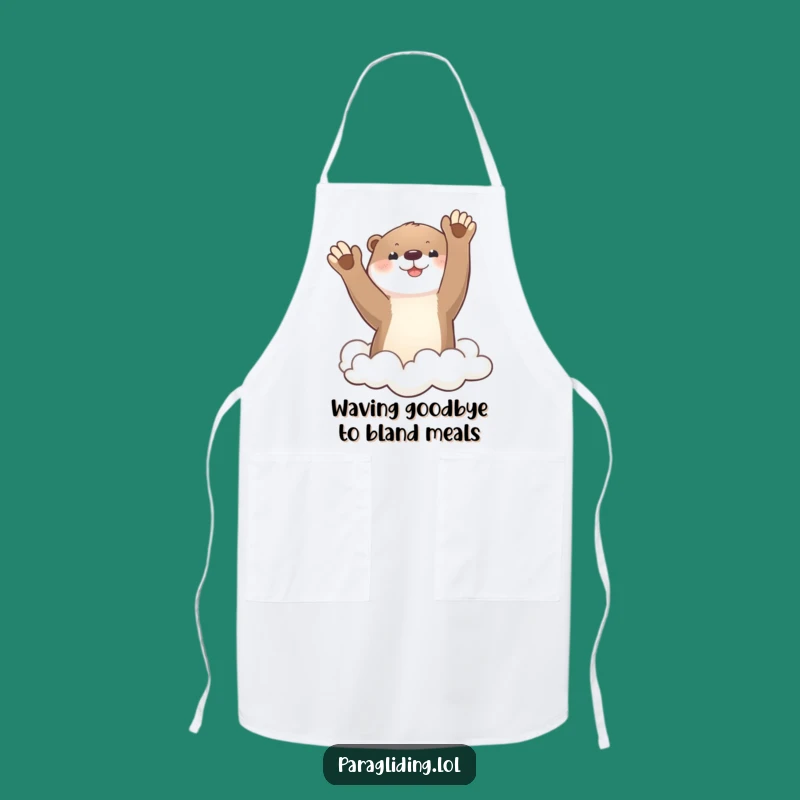 Funny Otter Cloud Wave Apron: Cook with Joy and Whimsy