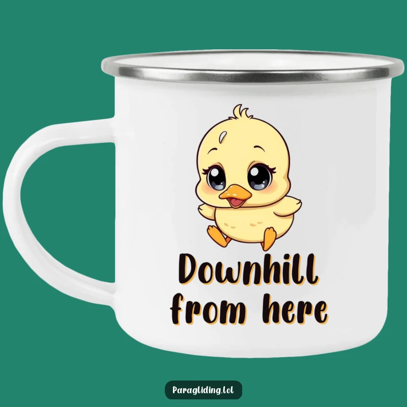 Funny Wobbly Duckling Camping Mug: Adventure with Adorable Surprise