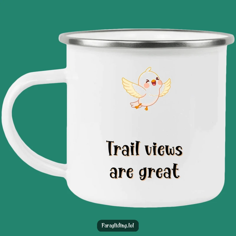 Funny Happy Bird Cloud Camping Mug - Durable & Joyful Outdoor Drinkware