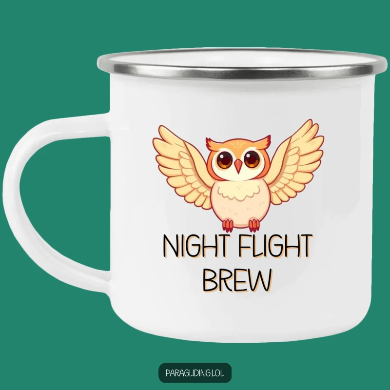 Funny Happy Owl Camping Mug: Adventure with Wise Companionship!