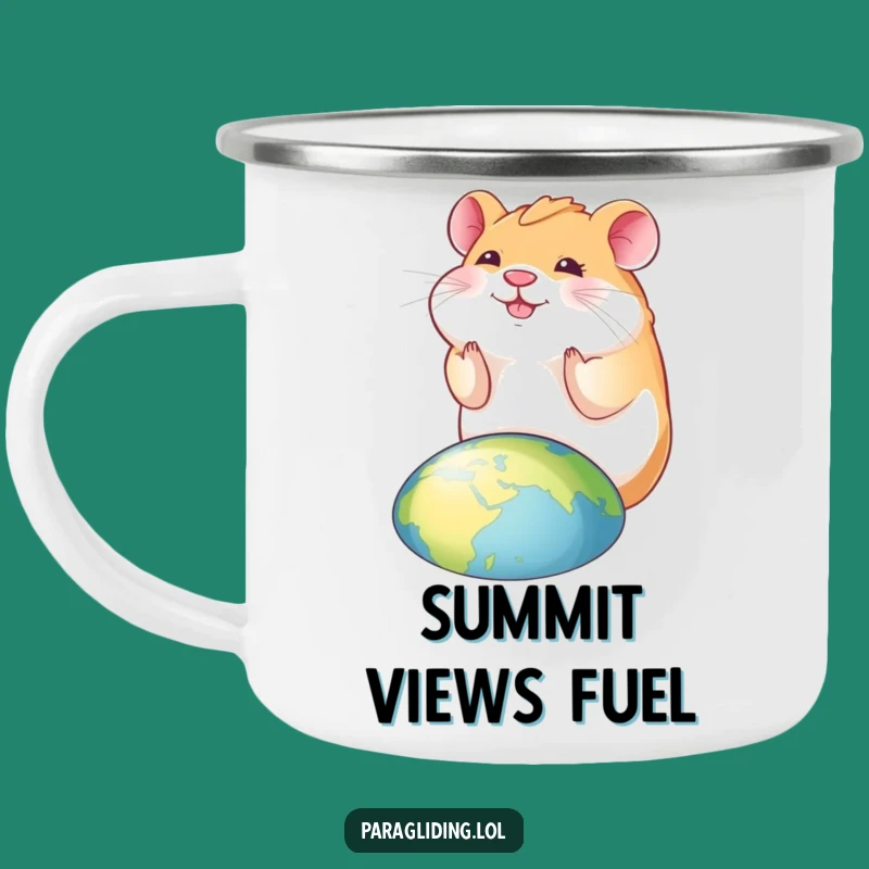 Funny Hamster Camping Mug: Smiling Views, Outdoor Joy