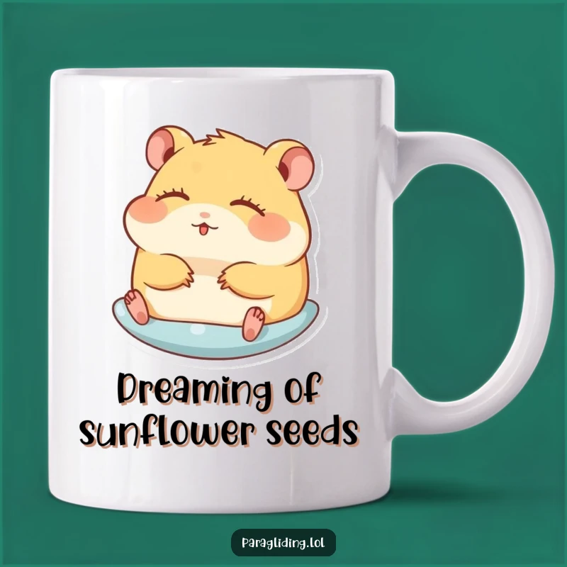 Funny Hamster Gliding Mug: A Peaceful, Zen Moment for Your Coffee Break