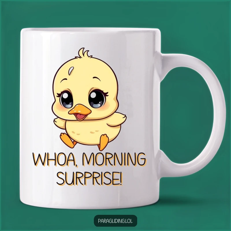 Funny Wobbly Duckling Surprise Mug: Hilarious Descent for Coffee Lovers