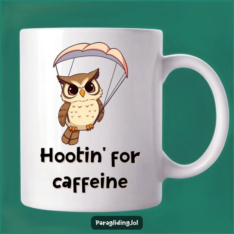 Funny Owl Paraglider Mug: A Hilarious Gift for the Wise Adventurer