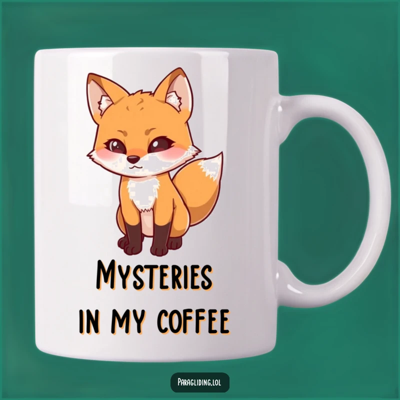 Funny Determined Fox Mug: Curious Gaze Downward Gift for Inquisitive Minds