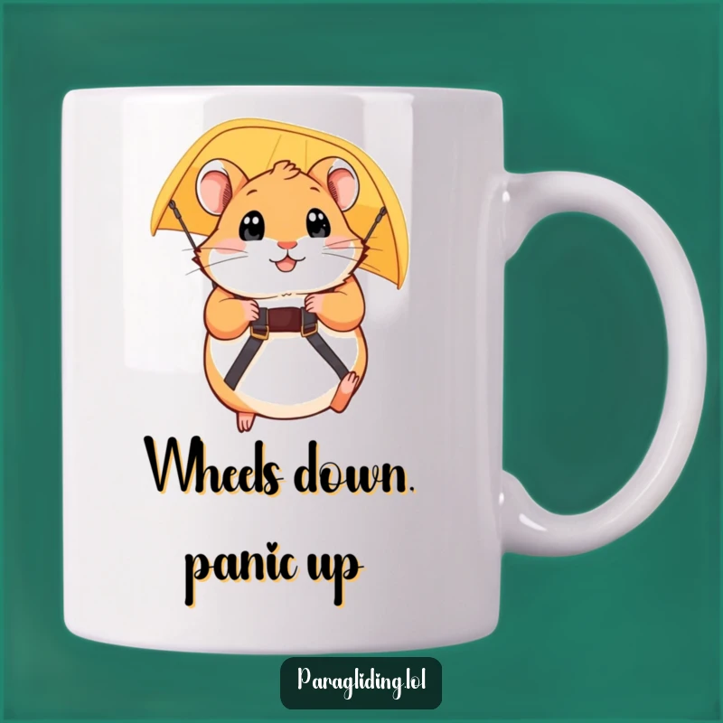 Funny Hamster Paraglider Mug - Hilarious Gift for a Tiny Thrill Seeker