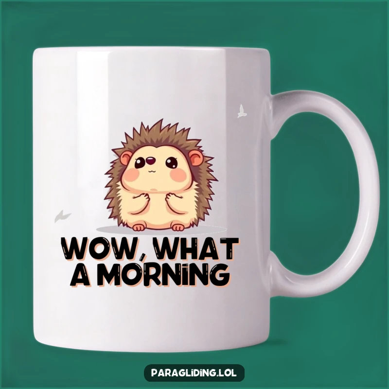 Funny Hedgehog Awestruck Mug: Capture Wonder with This Hilarious Nature Lover Gift