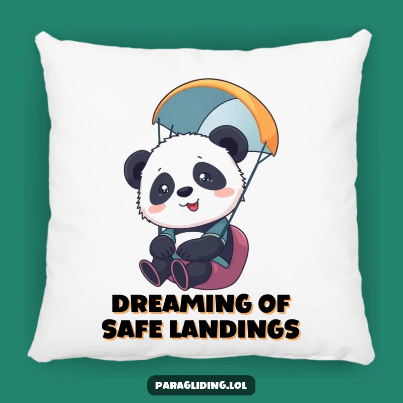 Comfy Funny Panda Paraglider Pillow - Cute Accent for Your Couch