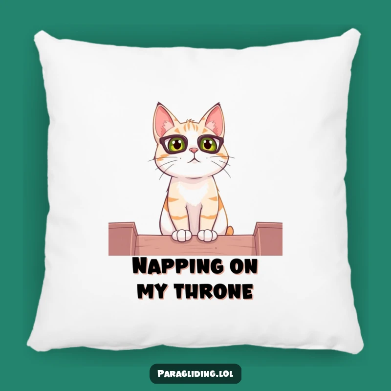 Funny Cat Perch Pillow: Cozy Curious Observer - Hilarious Comfort Decor