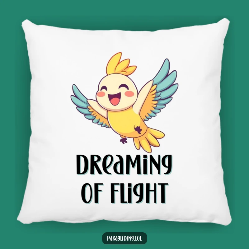 Funny Joyful Parrot Pillow: Grinning Bird Comfort for Cozy Moments