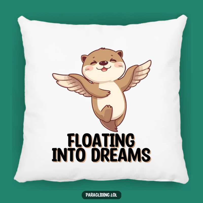 Funny Otter Flight Pillow: Cozy Giggling Dancer - Hilarious Comfort Decor