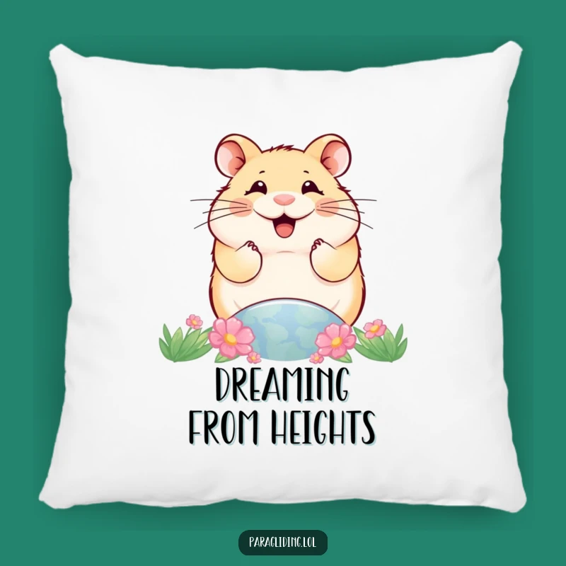 Funny Smiling Hamster World View Pillow: Cozy Comfort with a Superior Snooze