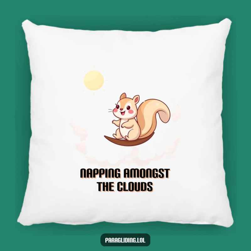 Funny Squirrel Cloud Pillow: Cozy Happy Sailor - Hilarious Comfort Decor