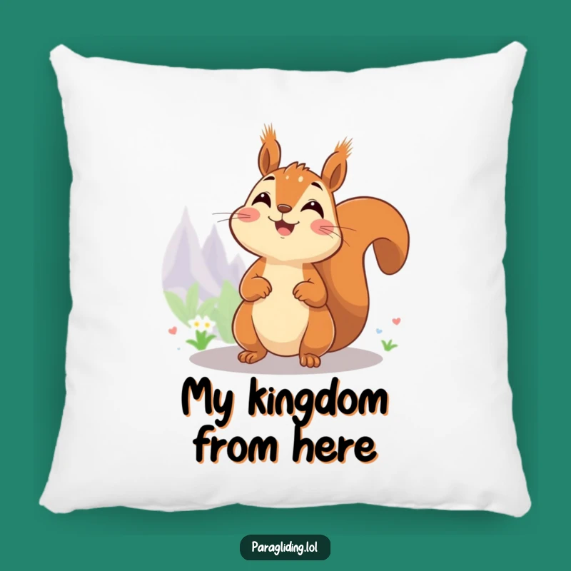 Funny Squirrel View Pillow: Snuggle Up to Adventure Funny Gift