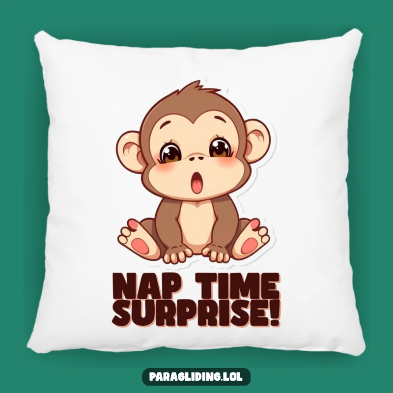 Funny Surprised Monkey Pillow: Cozy Up with Hilarious Shock