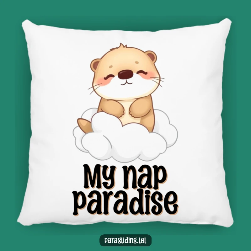 Funny Otter Cloud Drifting Pillow: Comfy Character Accent for Relaxation & Funny Gift.