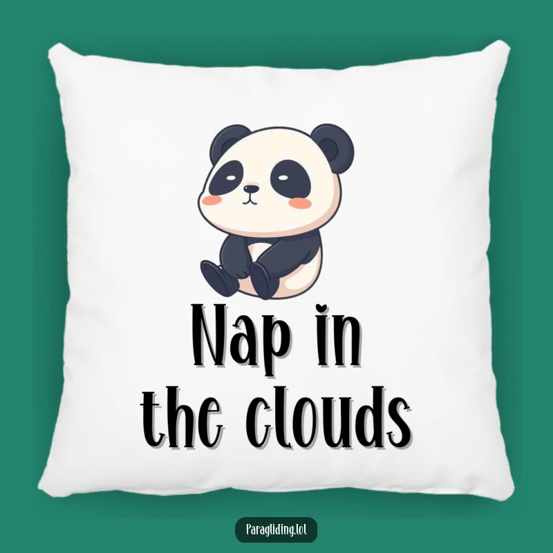 Funny Shy Panda Pillow - Soft Calm Sky Drift, Cozy Home Accent