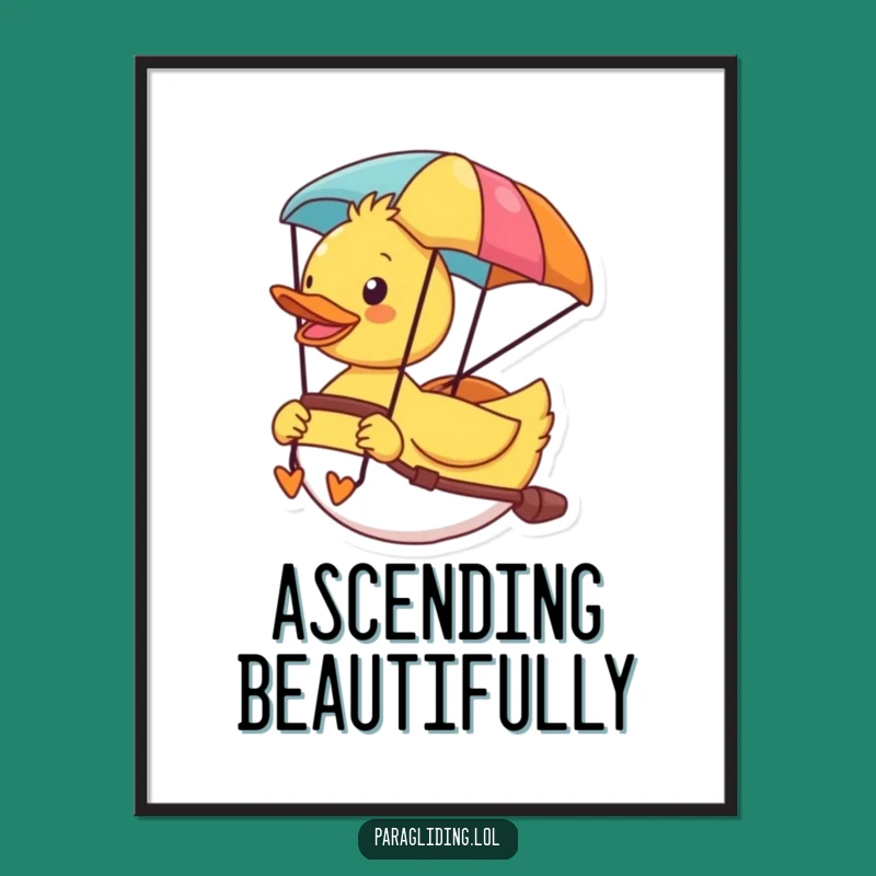 Funny Cheerful Duck Digital Art: Bring Airborne Cheer into Your Home