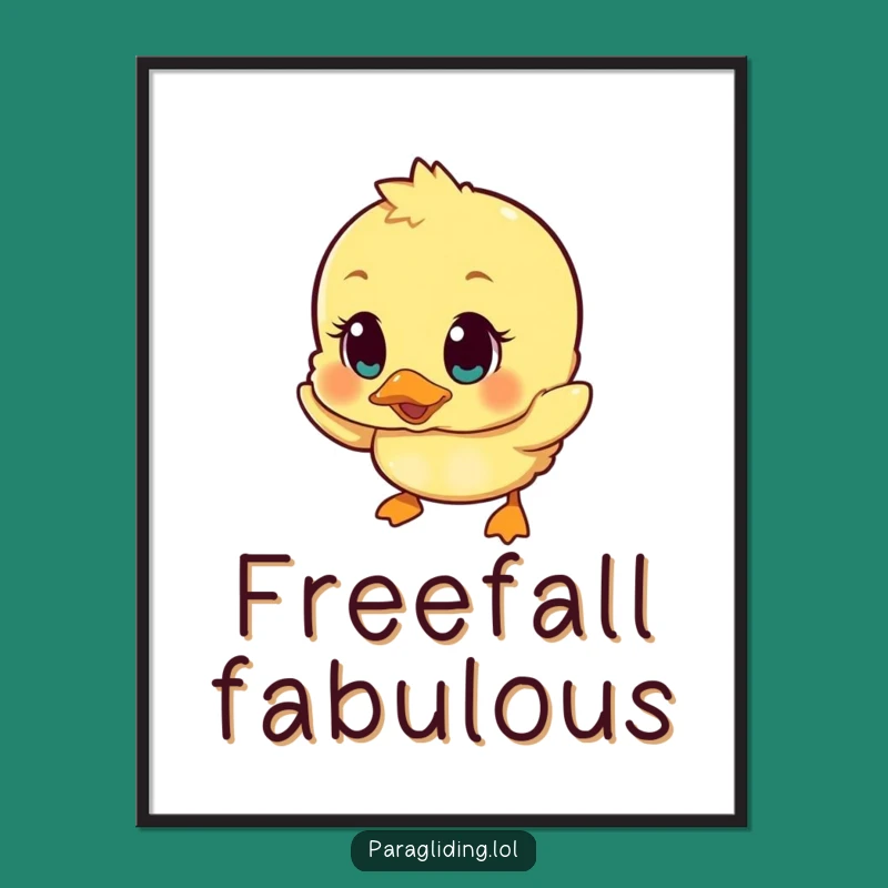 Funny Wobbly Duckling Surprise Digital Art: Instant Adorable Humor for Your Walls