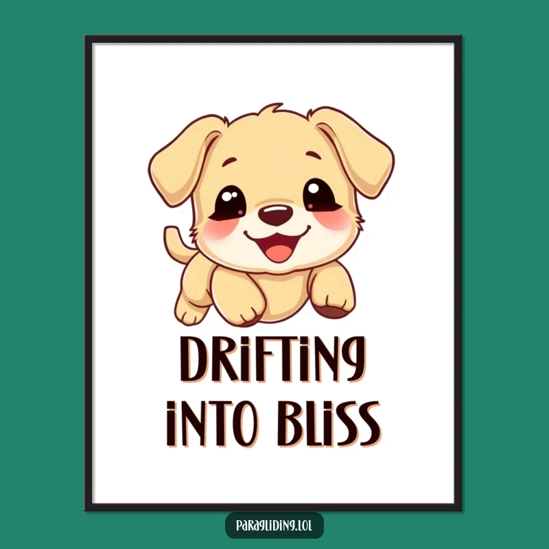 Funny Puppy Cloud Digital Art: Decorate with a Smiling Puppy Drifting, Instant Funny Gift