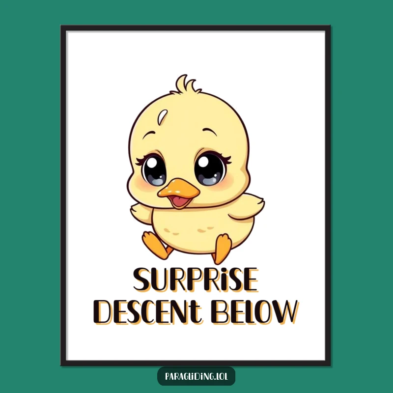 Funny Wobbly Duckling Digital Art: Instant Adorable Decor