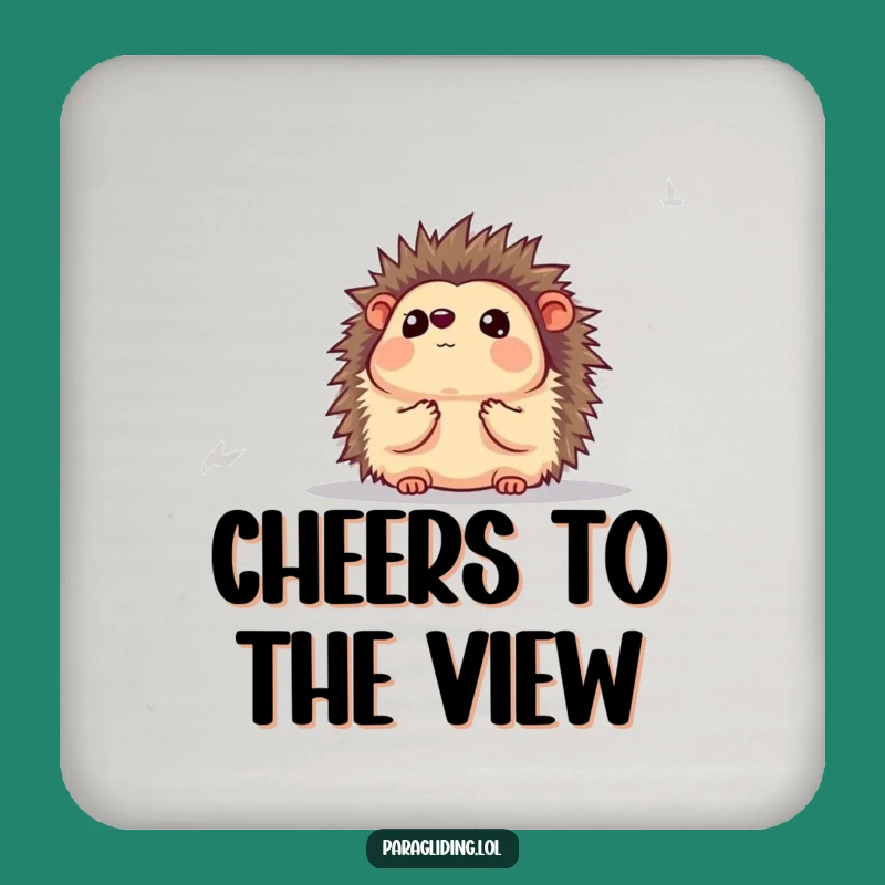 Funny Hedgehog Awestruck Coasters: Protect Surfaces with This Hilarious Nature Decor