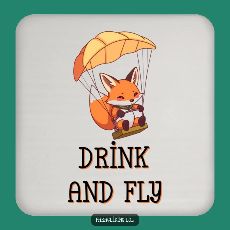 Funny Determined Fox Coaster - Protect Surfaces with Focused Steers