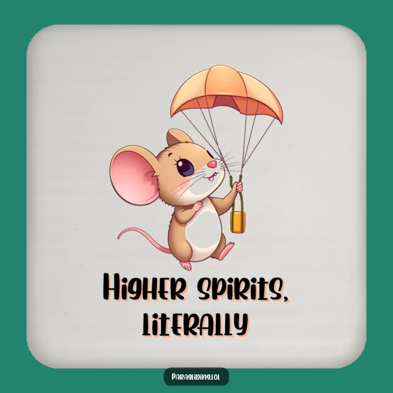 Funny Mouse Paraglider Coaster - Protect Surfaces with Awe, Perfect Gift!
