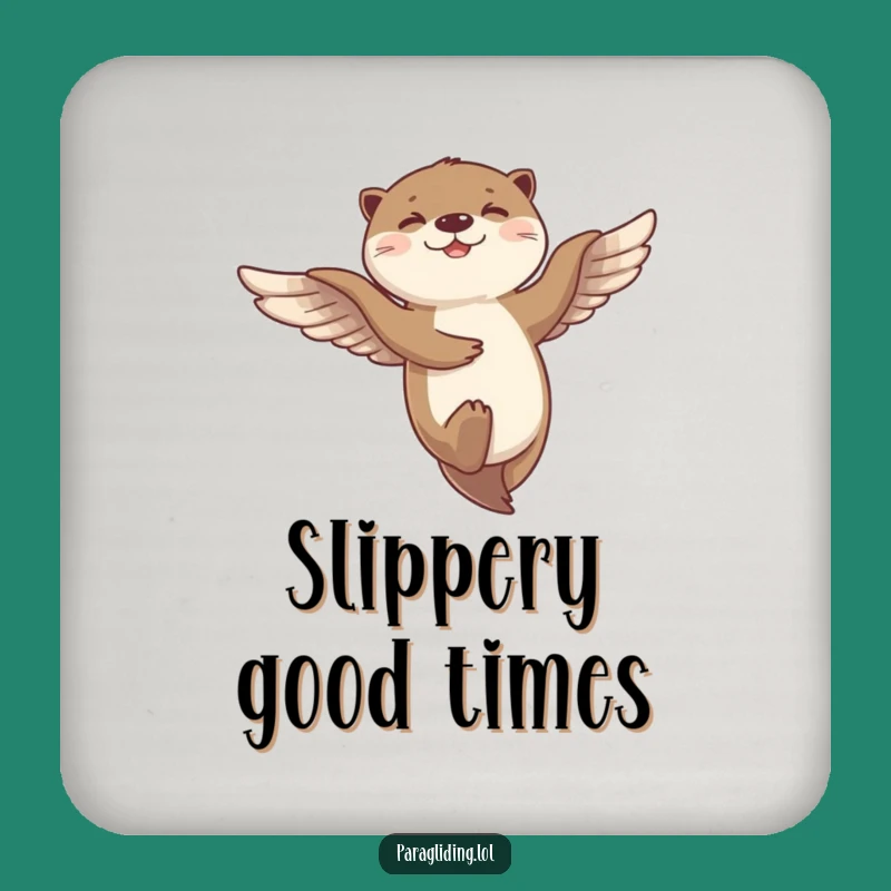 Funny Otter Flight Coaster: Giggling Dancer's Breeze Protection - Hilarious Gift