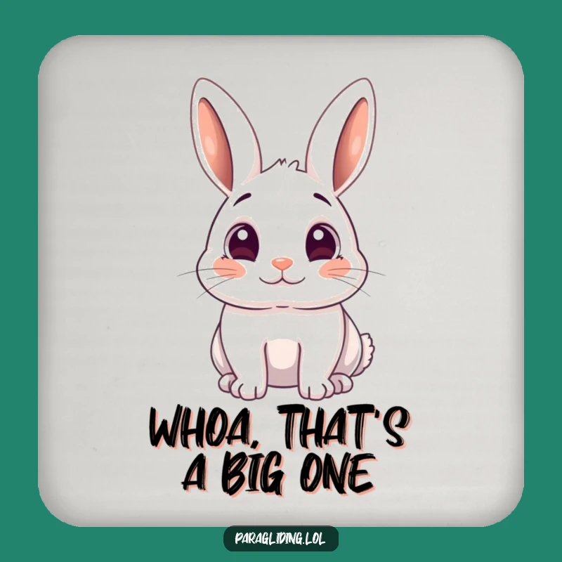 Funny Rabbit Amazed Coaster: Protect Surfaces with Humor Funny Gift