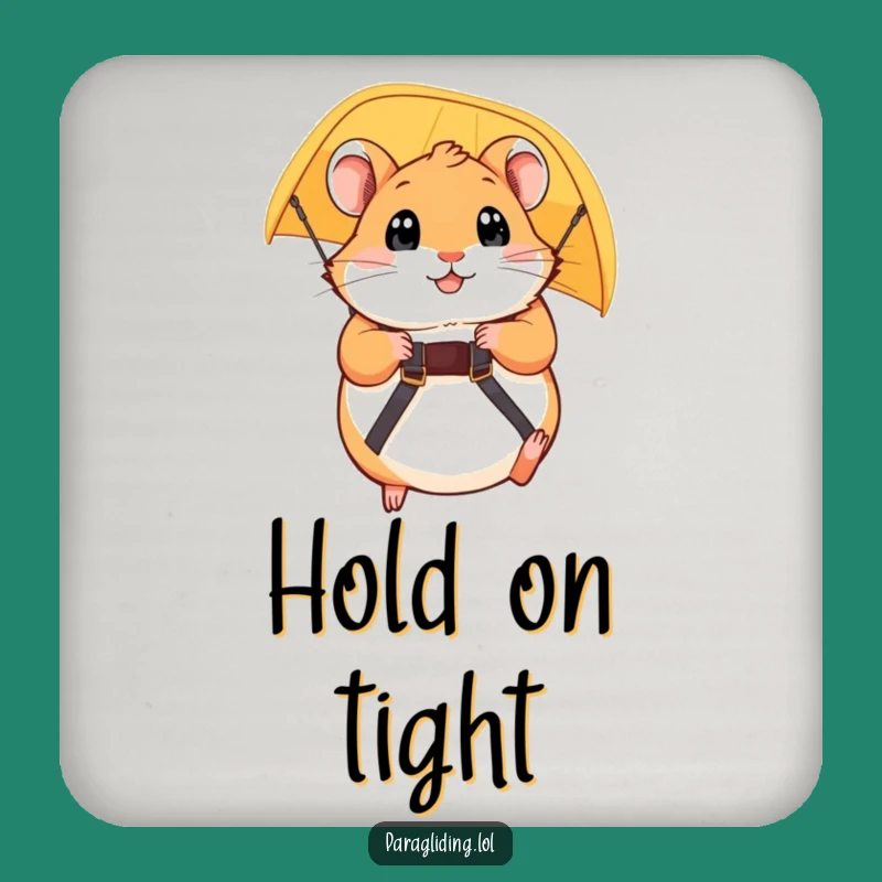 Funny Hamster Paraglider Coaster - Protect Surfaces with a Giggle