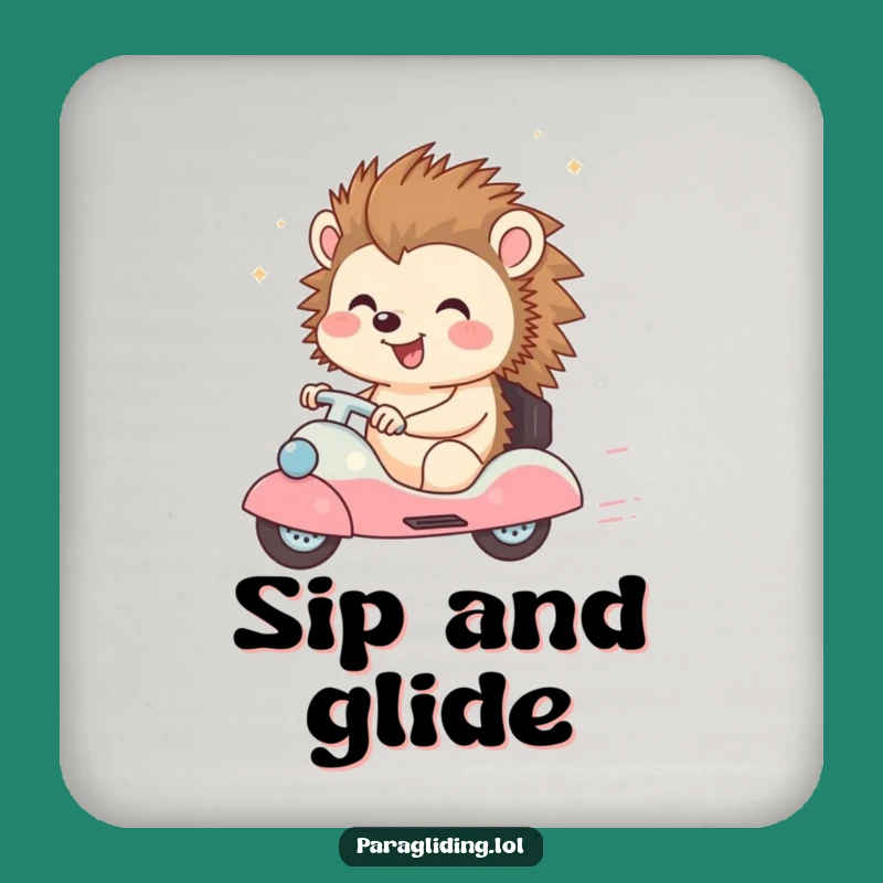 Funny Happy Hedgehog Coasters: Protect Surfaces with Breezy Charm