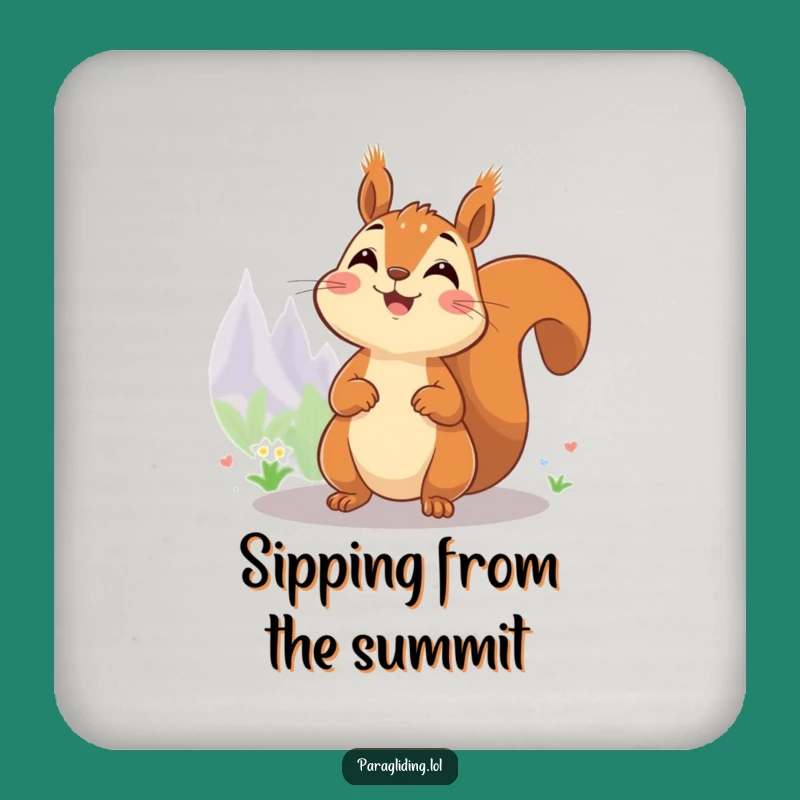 Funny Squirrel View Coaster: Protect Surfaces with Humor Funny Gift