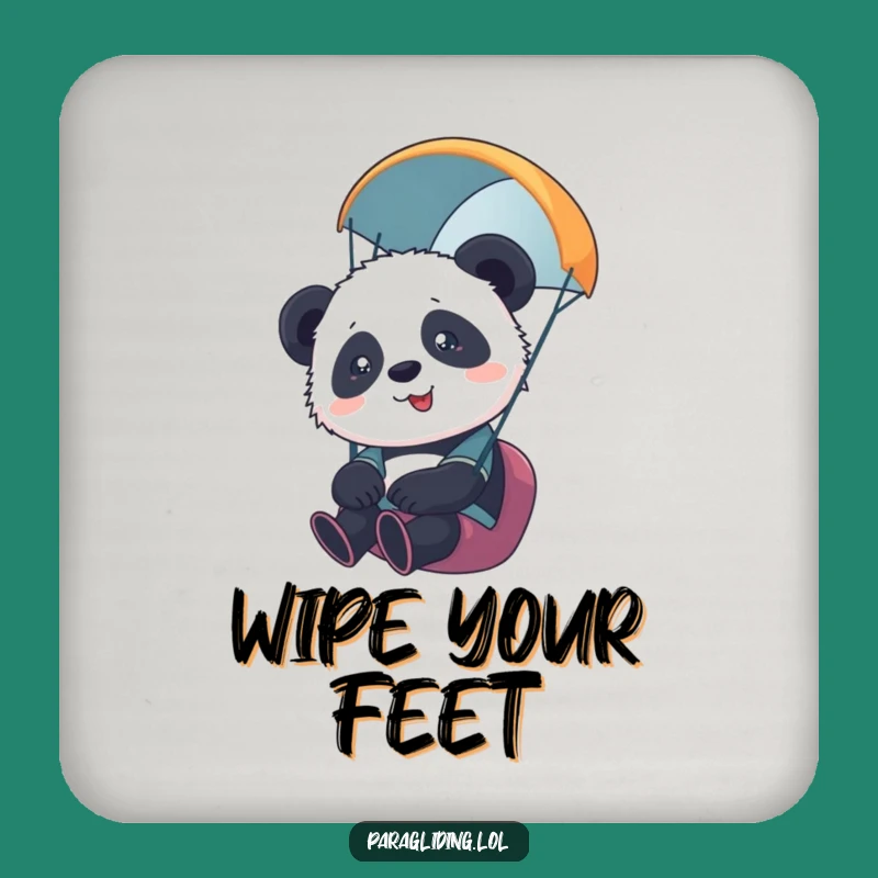 Funny Panda Paraglider Coaster - Protect Surfaces with a Smile