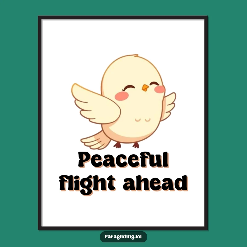 Funny Bird Drift Poster: Peaceful Sky Art, Unique Funny Gift