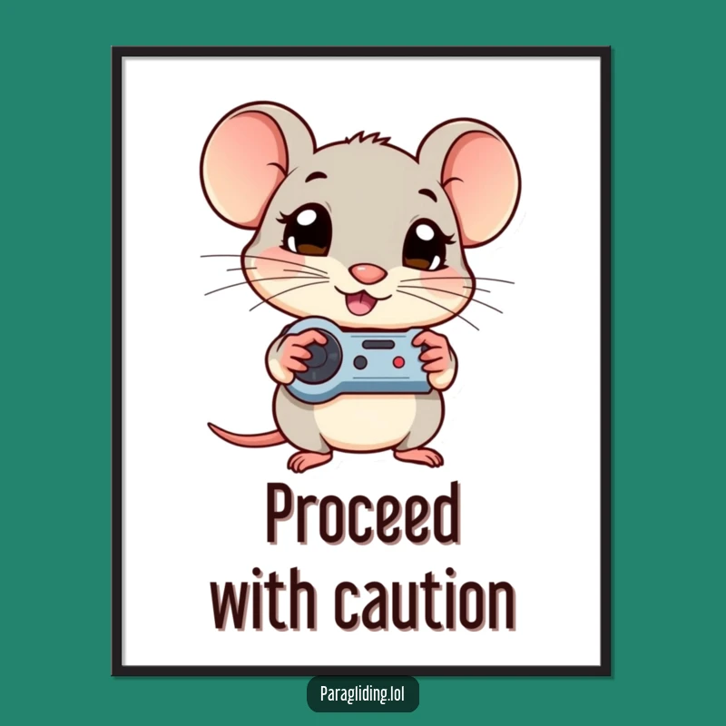 Funny Gamer Mouse Poster: Decorate Your Space with Curious Charm