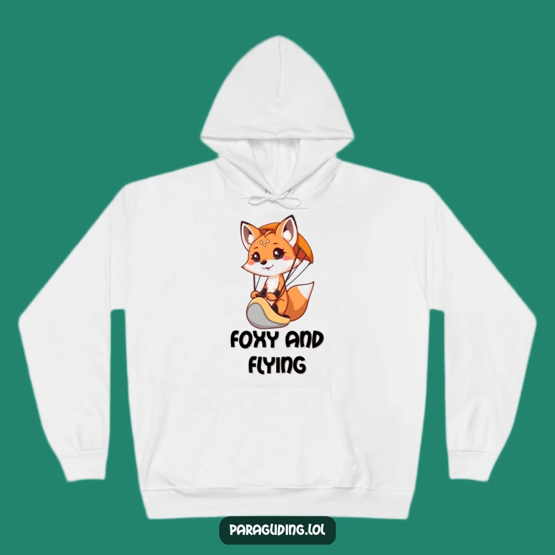 Cozy Funny Fox Paraglider Hoodie - Warm and Adventurous Wear