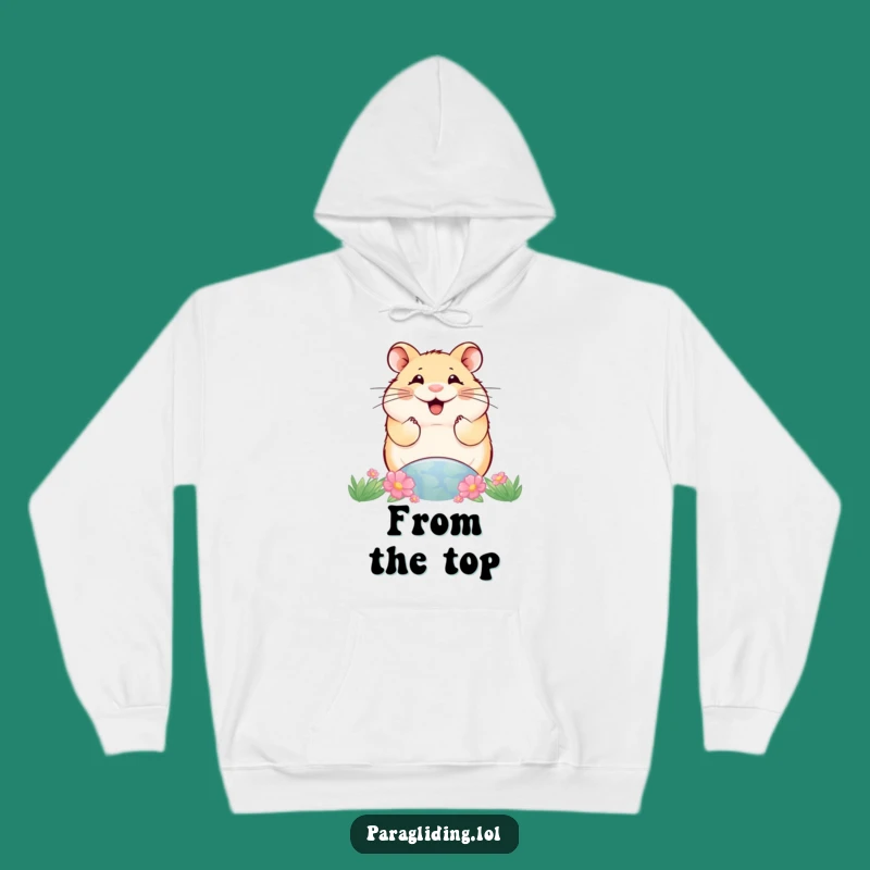 Funny Smiling Hamster World View Hoodie: Cozy Comfort with a Great Outlook