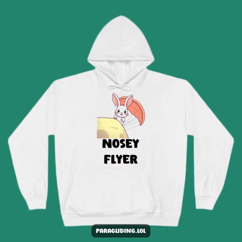 Funny Rabbit Paraglider Hoodie: Cozy Up with Curious Adventure