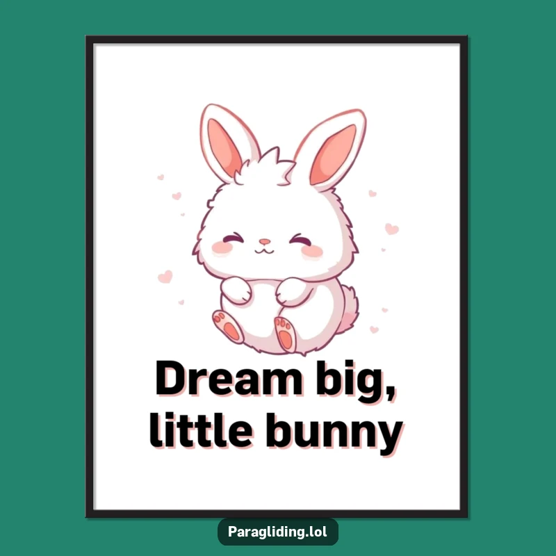 Funny Free Printable Wall Art: Dreamy Bunny Floating Serenely, Downloadable Art for Calm Spaces