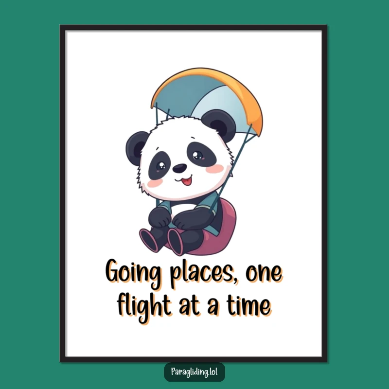Free Printable Panda Paragliding Wall Art: Hilarious Humorous Downloadable Decor for Any Room