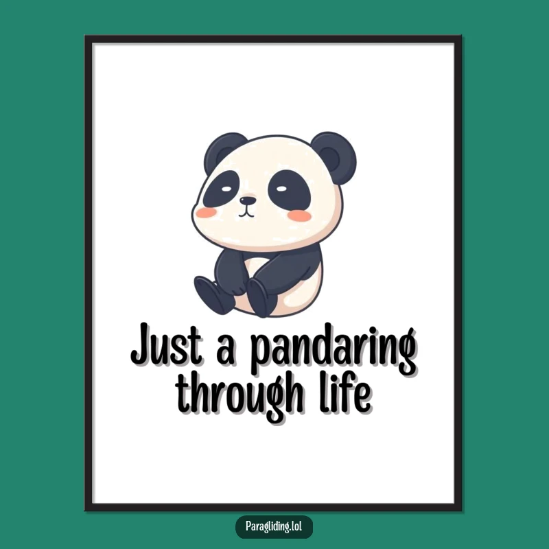 Free Printable Wall Art: Shy Panda, Calm Downloadable Decor for a Peaceful Space